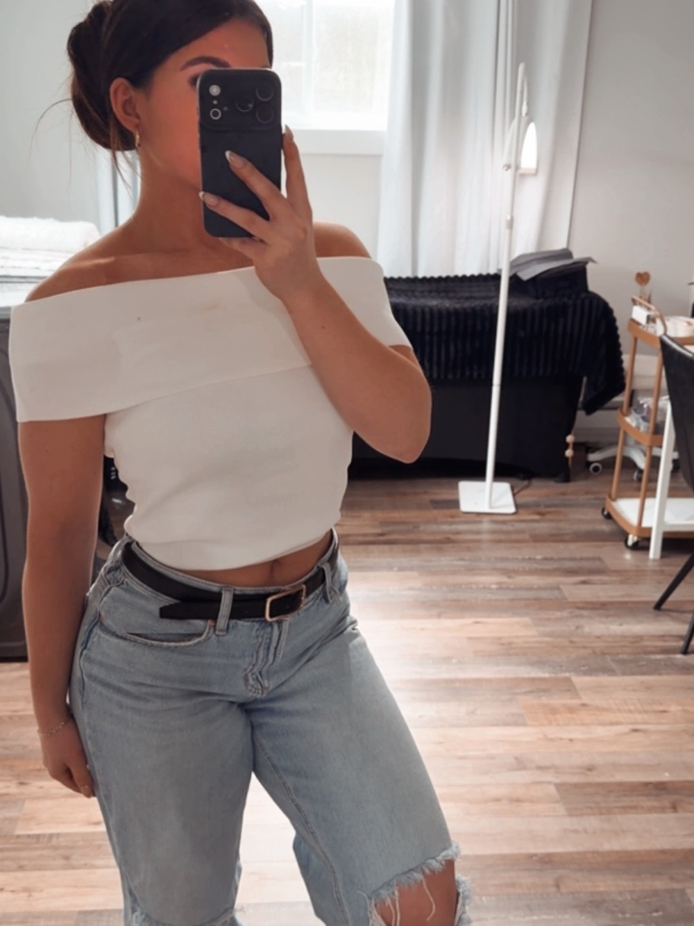 Off-Shoulder White Dynamite